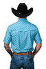 FERREL THE PRESCOTT TURQUOISE PRINT - MENS SHIRT  - FPS1026102