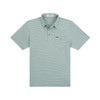 PONCHO  MOSS GREEN AND WHITE STRIPE - MENS POLO  - THE FARM TO MARKET