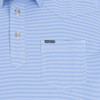 PONCHO  BLUE AND WHITE STRIPE - MENS POLO  - THE HAULOVER INLET