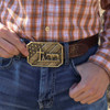 ATTITUDE BY MONTANA SILVERSMITHS PATRIOT CHRISTIAN COWBOY FLAG - ACC BUCKLE  - A864C