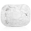 MONTANA SILVERSMITHS RECTANGLE LONGHORN STEER - ACC BUCKLE  - 53510-767H