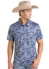 ROCK & ROLL TECHNO CAMO BLUE PRINT - MENS POLO  - BM51T09604