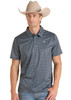 ROCK & ROLL BLACK MEDALLION PRINT - MENS POLO  - BM51T09596