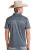 ROCK & ROLL BLACK MEDALLION PRINT - MENS POLO  - BM51T09596