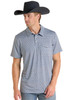 ROCK & ROLL MEDALLION VENTED BABY BLUE - MENS POLO  - BM51T09595