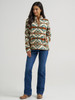 WRANGLER VINTAGE SHERPA TURQUOISE ZIP - LADIES SWEATSHIRT  - 112382729