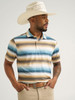 WRANGLER ATX PERFORMANCE BLUE SRIPE - MENS POLO  - 112375266