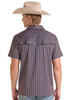 ROCK & ROLL CHARCOAL STRIPED VENTED - MENS POLO  - BM51T09591