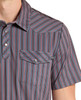 ROCK & ROLL CHARCOAL STRIPED VENTED - MENS POLO  - BM51T09591