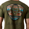 ARIAT RUST SERAPE SHIELD GREEN - MENS TEE  - 10079616