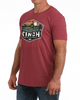 CINCH BURGUNDY DESERT SCENE - MENS TEE  - MTT1690736
