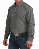 CINCH NAVY GEOMETRIC PRINT - MENS SHIRT  - MTW1106131