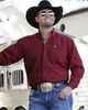 CINCH BURGUNDY SOLID - MENS SHIRT  - MTW1106139