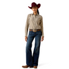 ARIAT KIRBY CHOCOLATE PLUM STRIPE - LADIES SHIRT  - 10079668