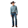 ARIAT WF BRAM FITTED BLUE FLORAL - MENS SHIRT  - 10079659