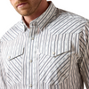 ARIAT EVERYTHING WHITE STRIPE PRINT - MENS SHIRT  - 10079769