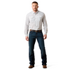 ARIAT EVERYTHING WHITE STRIPE PRINT - MENS SHIRT  - 10079769