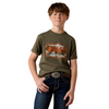 ARIAT WILD CREEK CAMO PRINT GREEN - KIDS BOYS SHIRT - 10079540