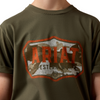 ARIAT WILD CREEK CAMO PRINT GREEN - KIDS BOYS SHIRT - 10079540