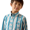 ARIAT POWERS CLASSIC BLUE SERAPE - KIDS BOYS SHIRT - 10079601