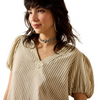 ARIAT KENTUCKY IVY GREEN STRIPE - LADIES SHIRT  - 10079323