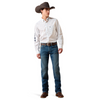 ARIAT TEAM EMORY FITTED WHITE GEO - MENS SHIRT  - 10079415