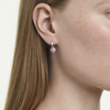 SWAROVSKI CHROMA HEART PINK DROP HOOP - ACCESSORIES JEWELRY EARRINGS - 5757814