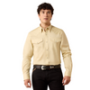 ARIAT SOLID TWILL FITTED OFF WHITE - MENS SHIRT  - 10079262