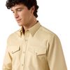 ARIAT SOLID TWILL FITTED OFF WHITE - MENS SHIRT  - 10079262