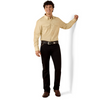 ARIAT SOLID TWILL FITTED OFF WHITE - MENS SHIRT  - 10079262