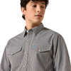 ARIAT CHAS FITTED SNAP BLACK GEO - MENS SHIRT  - 10079510