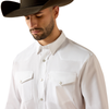 ARIAT EVERYTHING WHITE CLASSIC SNAP - MENS SHIRT  - 10079771