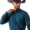 ARIAT PRO WOLFGANG SAILOR BLUE PRINT - MENS SHIRT  - 10079442
