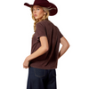 ARIAT REBEL WITH A CAUSE BROWN - LADIES TEE  - 10079672