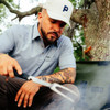 PONCHO  NAVY MICRO STRIPE PERFORMANCE - MENS POLO  - THE 2 STROKE