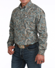 CINCH BLUE PAISLEY PRINT - MENS SHIRT  - MTW1106134