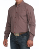 CINCH MODERN BURGUNDY PRINT - MENS SHIRT  - MTW1347163