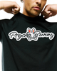 PSYCHO BUNNY JAYDON WORDMARK BLACK - MENS TEE  - MT0200367-001
