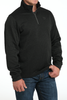 CINCH BLACK 1/4 ZIP SWEATER - MEN SWEATER  - MWK1080019
