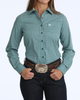 CINCH TEAL GEOMETRIC PRINT - LADIES SHIRT  - MSW9164276