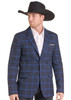ROCK & ROLL PLAID WOVEN INDIGO SPORTSCOAT - MENCOATS   - BM96CO9647