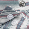 PONCHO  NAVY GREEN & WHITE STRIPES - MENS SHIRT WESTERN SNAPS - THE BIG RIG