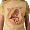 ARIAT WILD HEART LATTE GRAPHIC - KIDS GIRLS TEE - 10082174