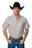 FERREL THE PIKE WHITE GEOMETRIC PRINT - MENS SHIRT  - FBS1026137