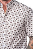FERREL THE PIKE WHITE GEOMETRIC PRINT - MENS SHIRT  - FBS1026137