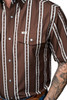 FERREL THE TUCKER BROWN STRIPE SNAP - MENS SHIRT  - FPS1026186