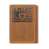 ARIAT TRIFOLD EMBOSSED MEDIUM BROWN - ACCESSORIES WALLET  - A3570044