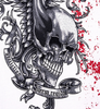 AFFLICTION FUERZA REGIDA CRAZY  WHITE TEE - MENS TEE  - A30518-W
