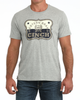 CINCH GRAY LOGO PRINT - MENS TEE  - MTT1690747