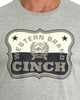 CINCH GRAY LOGO PRINT - MENS TEE  - MTT1690747